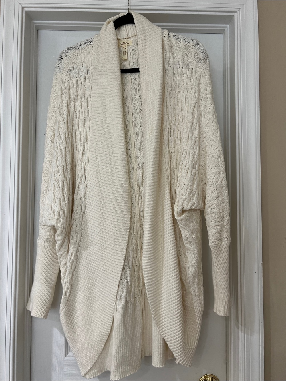 Matilda Jane Cream Cable-Knit Open Cardigan